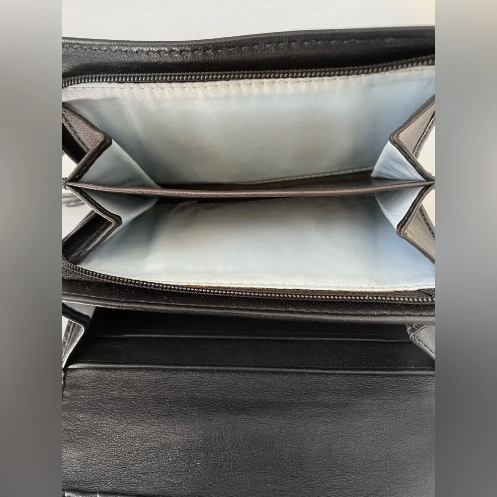 Coach Vintage Soho Pleated Leather Wallet Y2k
